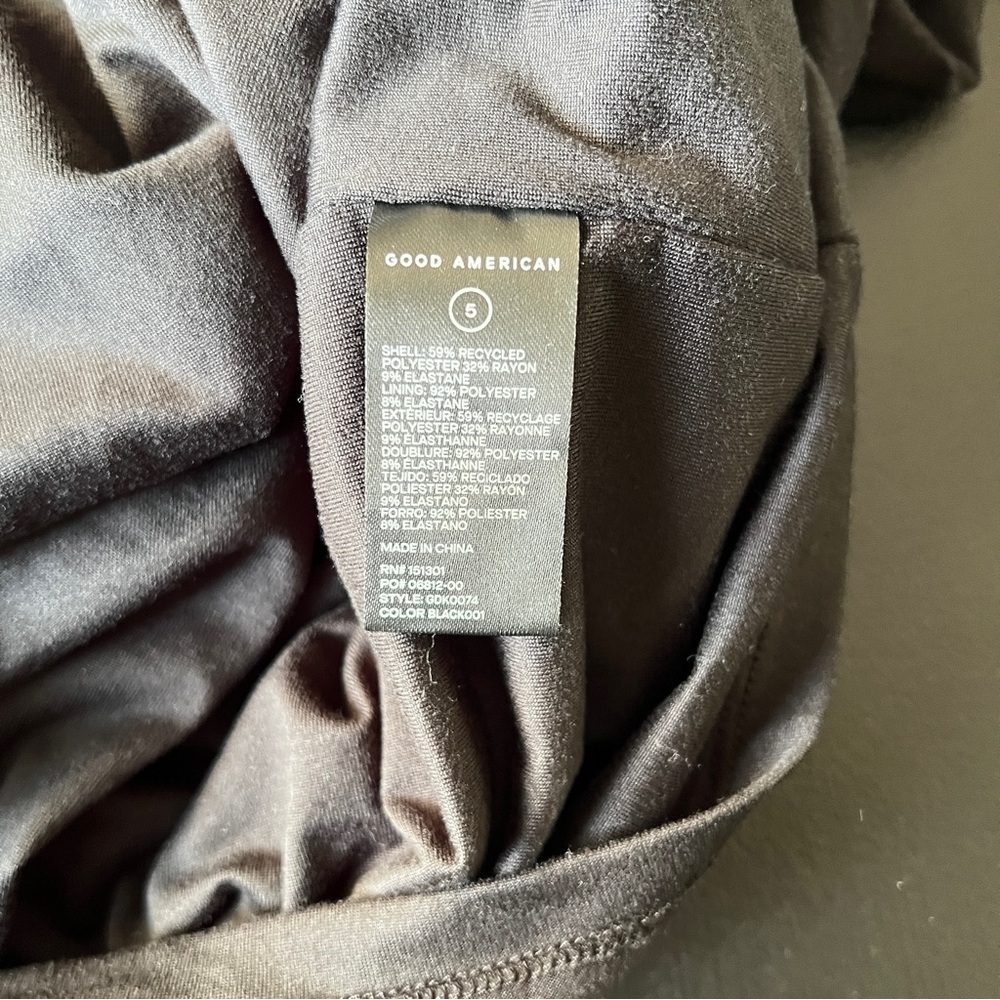 Good American Black U Ring Long Sleeve Bodycon Midi Dress Women’s Plus Size 5 - Picture 6 of 6